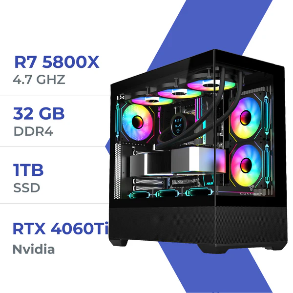 PC Gamer ULTRASETUP Ryzen 7 5800X/1TB SSD/32GB/RTX 4060Ti
