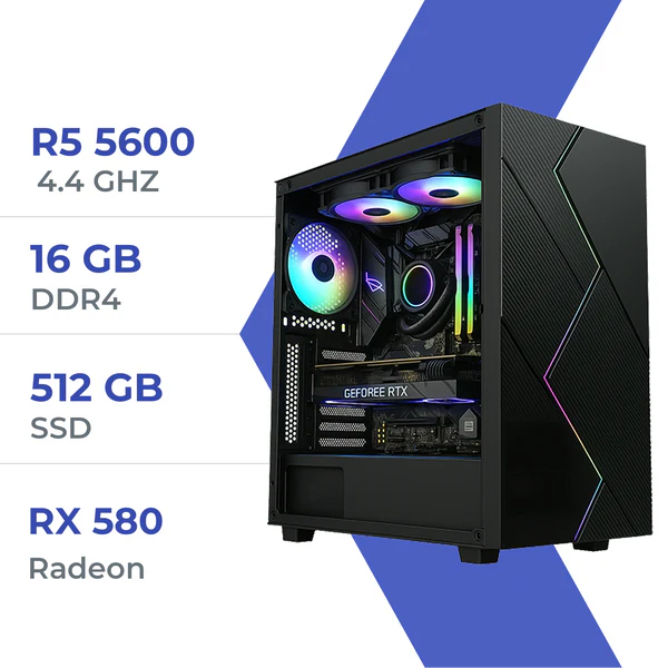 PC Gamer ULTRASETUP Ryzen 5 5600/512GB SSD/16GB/RX 580