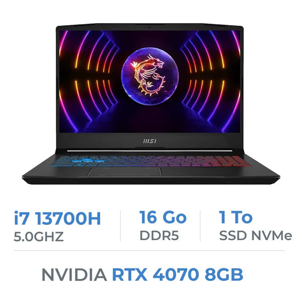 MSI Pulse 15 B13VGK-1653FR i7-13700H/16Go DDR5/1TB SSD/RTX4070 8GB/15,6" QHD 165 Hz