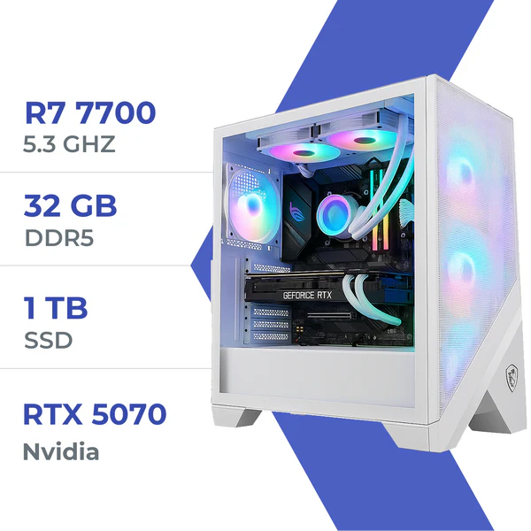 PC Gamer UltraSetup R7 7700/1TB SSD/32GB/RTX 5070