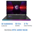 MSI Raider GE68HX 14VIG i9-14900HX/32GB/2TB SSD/RTX4090 16GB/ 16" 240Hz IPS
