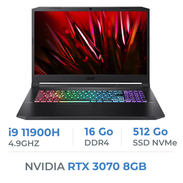 Acer Nitro 5 AN517-54-98YU i9 11900H/16GB/512GB SSD/RTX3070 8GB/17.3'' 144Hz IPS