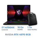 MSI SWORD 16 HX B14VGKG i7-14700HX/16GB DDR5/1TB SSD/RTX 4070 8Gb/16" 165Hz