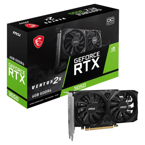 MSI GeForce RTX 3050 VENTUS 2X E OC 6GB GDDR6